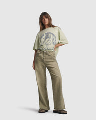 Billie Mid Waist Long Rise Straight Leg Denim Jeans