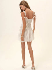 Locked Hearts Ribbon Mini Dress