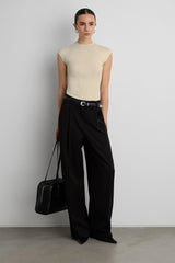 KNIT MOCKNECK TOP