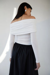 OFF THE SHOULDER FOLD-OVER TOP