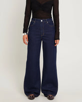 Hi Bells Flared Denim Jeans Highway Black