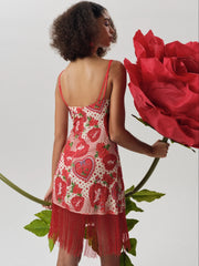 Cupid Beaded Dot Mini Dress