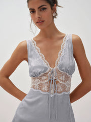 Bluebird Jacquard Mini Slip Dress