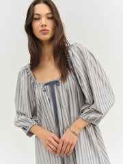 Linen Stripe Mini Dress