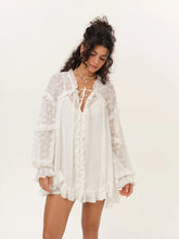 Hamptons Eyelet Long Sleeve Mini Dress