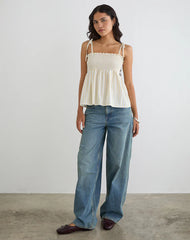 Zerah Top in Candy Stripe Yellow