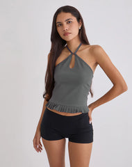 Lavena Top in Tailoring Slate Grey