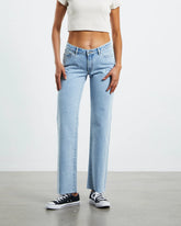 A 99 Low Rise Straight Denim Jeans