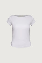 SOFT MODAL RIBBED BOATNECK TOP