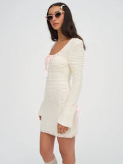 Olina Crochet Mini Dress