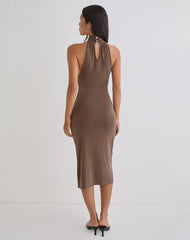 Anezka Midi Dress in Bitter Chocolate