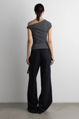 OFF SHOULDER TOP WITH SIDE TWIST DETAIL
