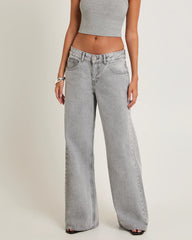 Rhue Wide Leg Jeans Ash Gray