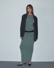 Elinor Maxi Dress in Slinky Olive