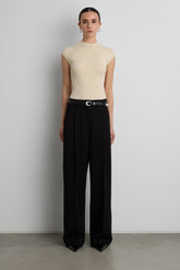 KNIT MOCKNECK TOP