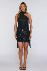 Simply Spellbound Embellished Mini Dress Black