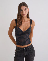 Khory Cami Top in Dynamic Rose