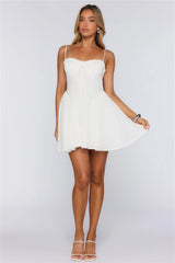 Salt And Sunlight Embroidered Mini Dress White