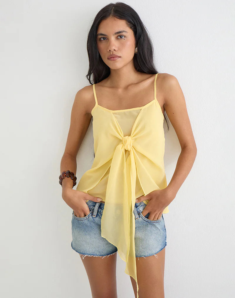 Sena Top in Chiffon Pastel Yellow