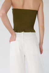 SMOCKED TUBE TOP