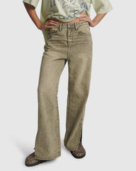 Billie Mid Waist Long Rise Straight Leg Denim Jeans