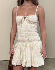 Rasmil Mini Dress in Candy Stripe Yellow