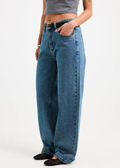 Priya Mid Straight Denim Jeans