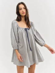 Linen Stripe Mini Dress