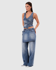 95 Mid Baggy Skirt Denim Jeans Dalia