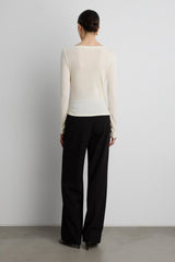 RUCHED LONG SLEEVE TOP