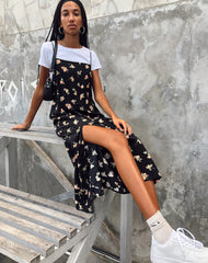Mirza Maxi Dress in Rose Garden Black