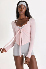 ButterCloud™ Tie-Front Top in Blush