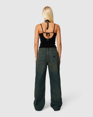 95 Mid Baggy Zip Denim Jeans Xena
