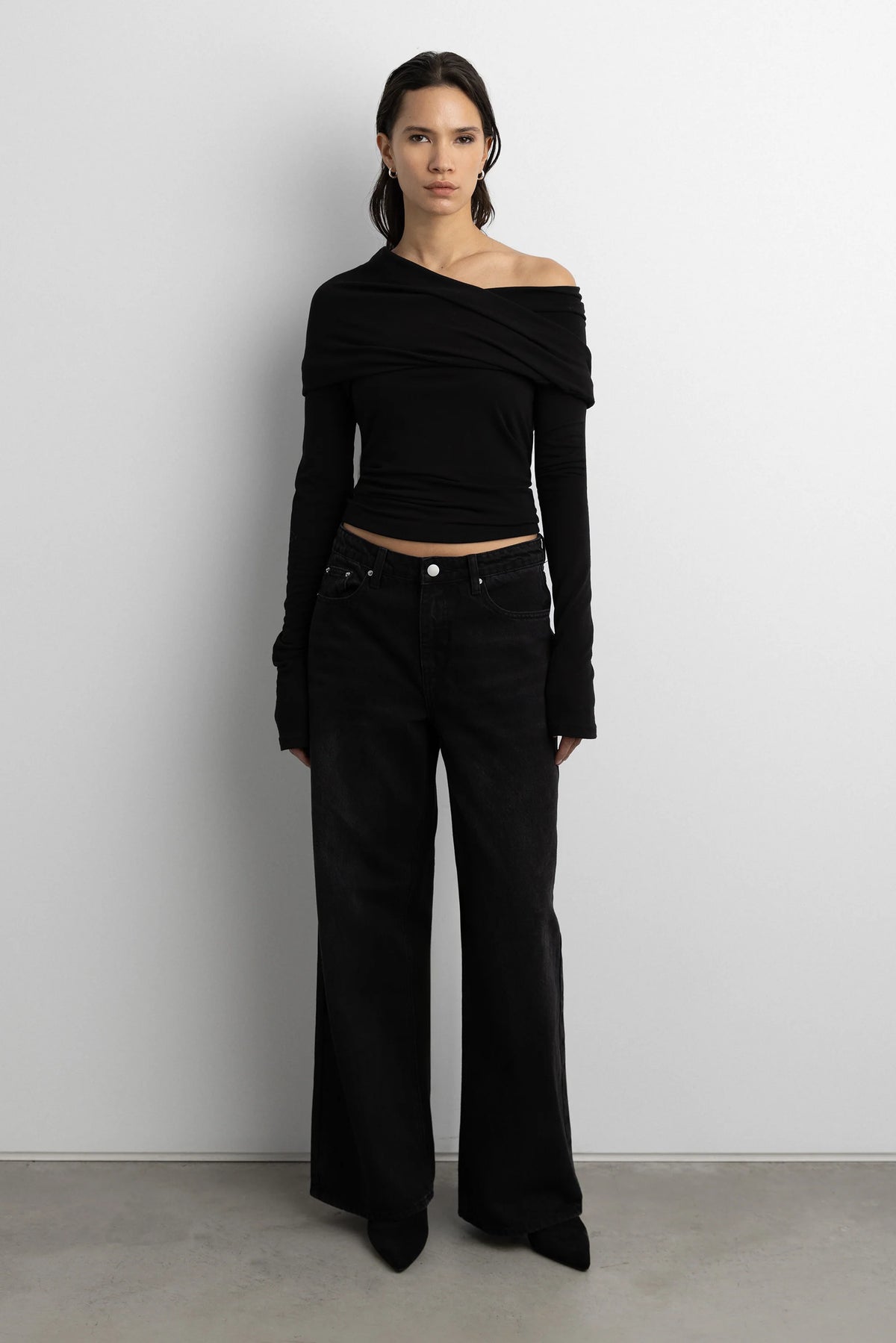 DRAPED OFF-SHOULDER TOP