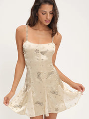 Shooting Stars Beaded Mini Dress