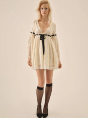 Creampuff Lace Mini Dress