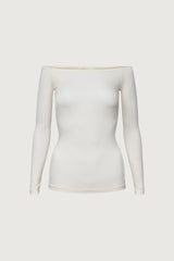 SHEER LIGHTWEIGHT OFF THE SHOULDER TOP