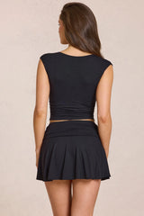 Modal Plunge Top in Black