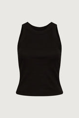 RIBBED HIGH NECK TANK TOP
