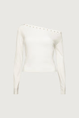 STUD DETAIL OFF THE SHOULDER TOP
