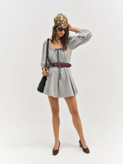 Linen Stripe Mini Dress