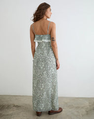 Quilla Maxi Dress in Bloom Paisley Pale Blue