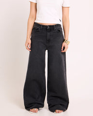 Mid Slouch Relaxed Denim Jeans Basalt