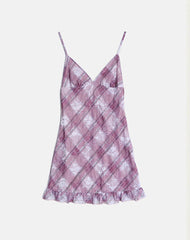 Delos Ruffle Mini Dress in Country Check