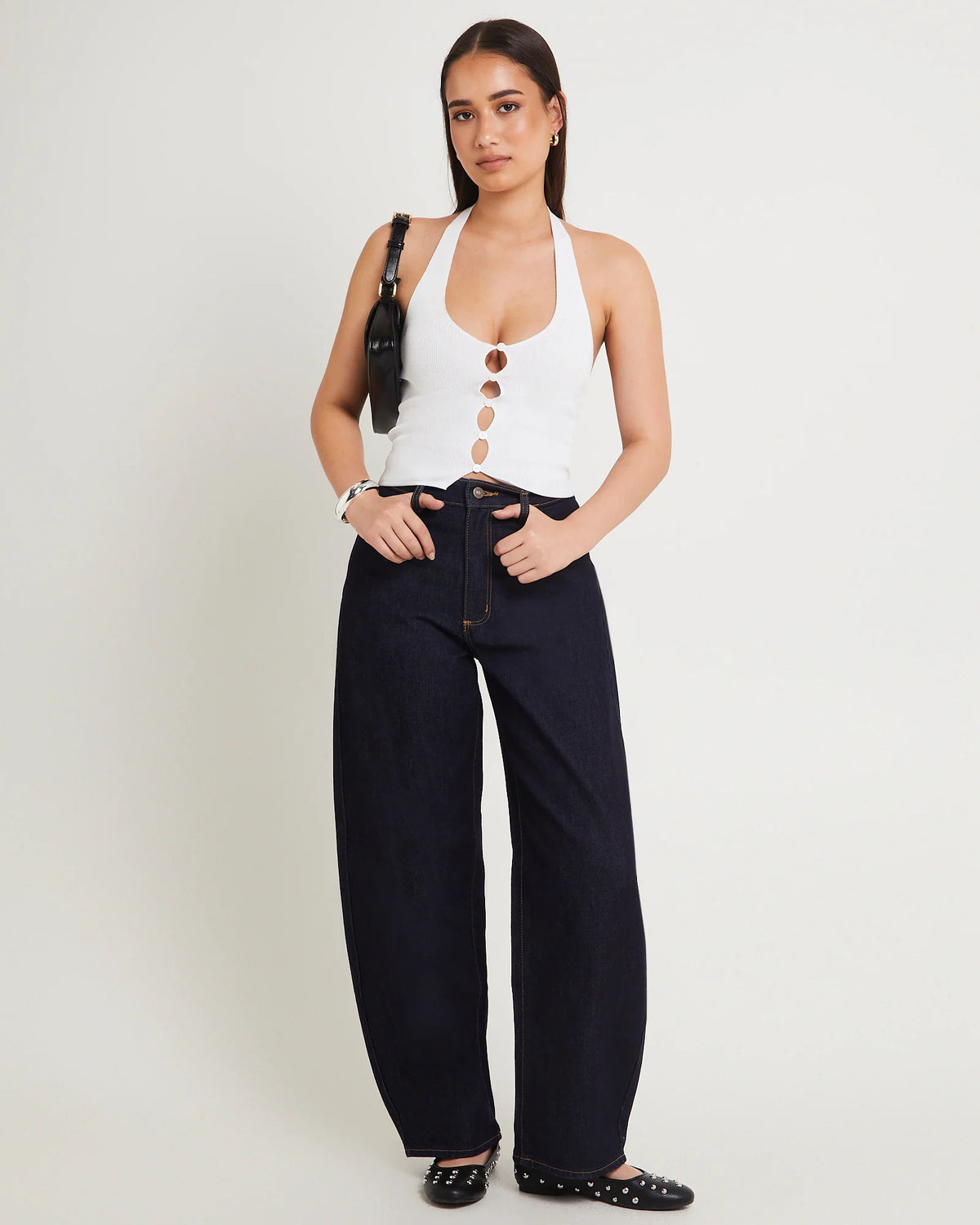 Gigi Barrel  Denim Jeans Helena Rinse Blue