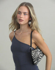 Letris Top with Beads in Cupro Ocean Storm