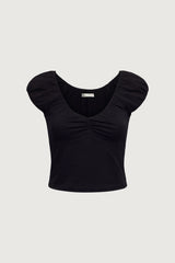CAP SLEEVE CROPPED TOP