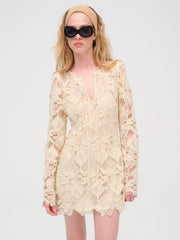 Coco Lace Long Sleeve Mini Dress