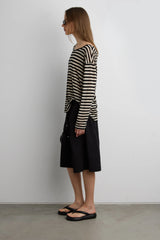 OVERSIZED STRIPED LONG SLEEVE TOP