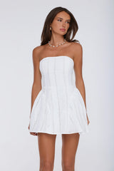 The Perfect Fit Strapless Mini Dress White